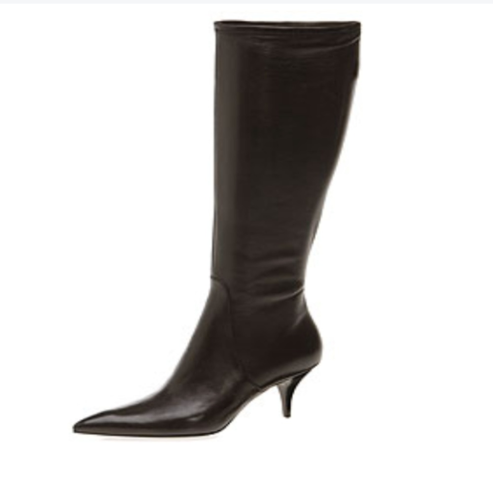 Via Spiga Knee High Boot Sz 10 Black Leather